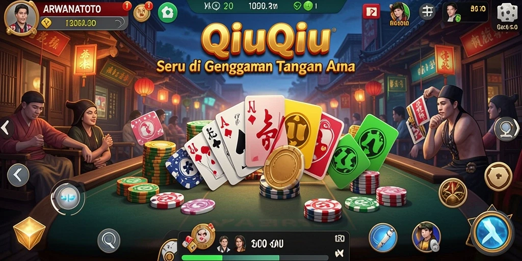 Tampilan screenshot utama ARWANATOTO menampilkan keseruan gameplay QiuQiu.