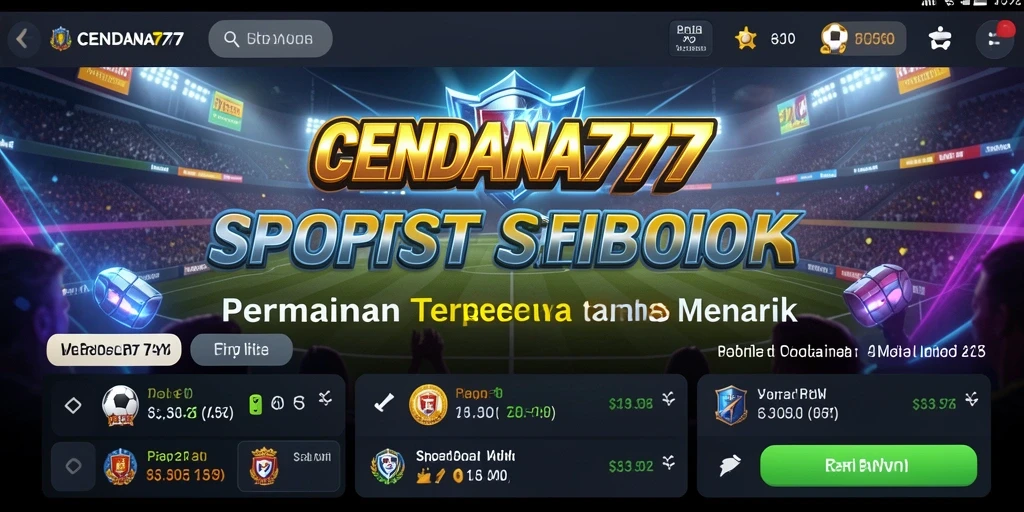 Tampilan menarik dari gameplay Sportsbook CENDANA777 yang interaktif.