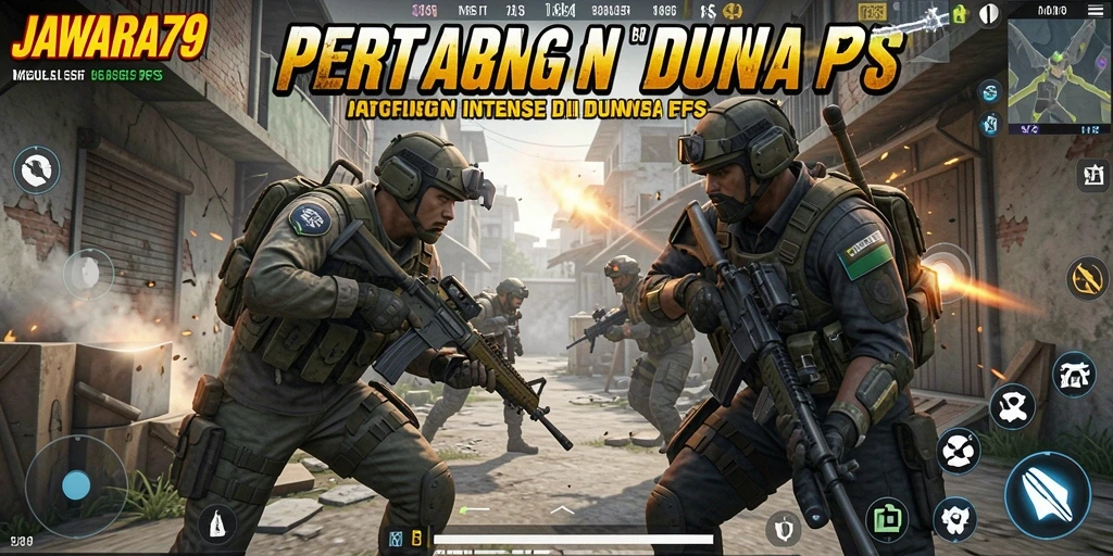 Gameplay JAWARA79 yang mendebarkan dalam pertempuran FPS.