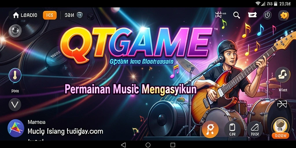 Tampilan gameplay menarik dengan berbagai pilihan lagu.