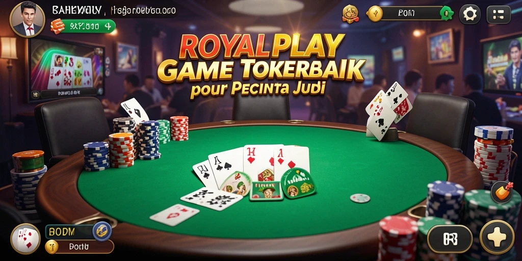 Tampilan gameplay menarik dari aplikasi poker ROYALPLAY.