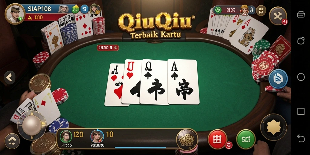 Tampilan gameplay QiuQiu yang seru dan interaktif.