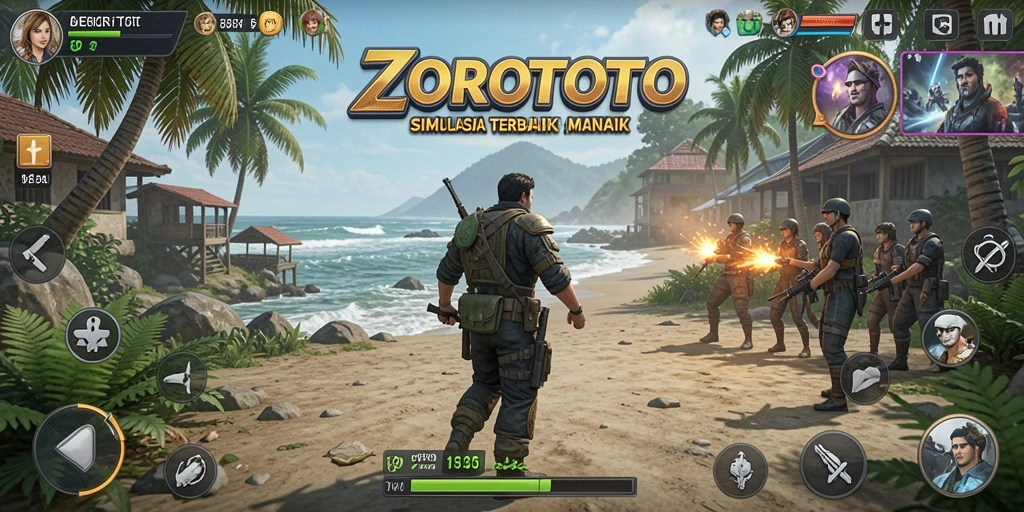 Tampilan gameplay ZOROTOTO yang menarik dan penuh warna.